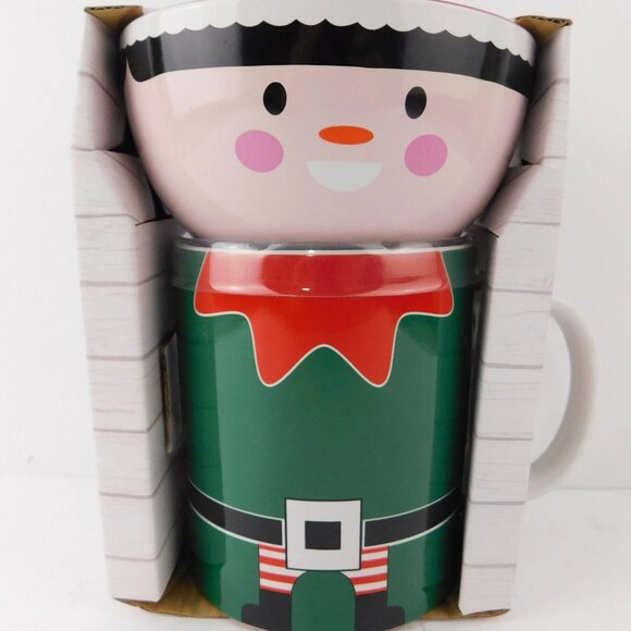 NEW Holiday Home Ceramic Elf Mug and Bowl 2 Piece Set New in Package - Picture 7 of 7